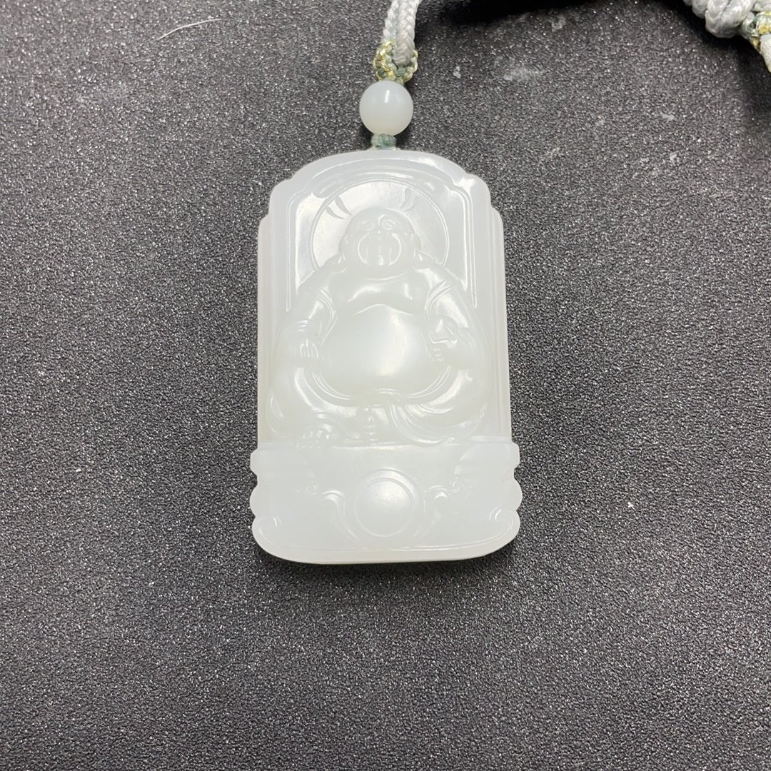 BY0116FHLZ287 和田玉大肚佛牌