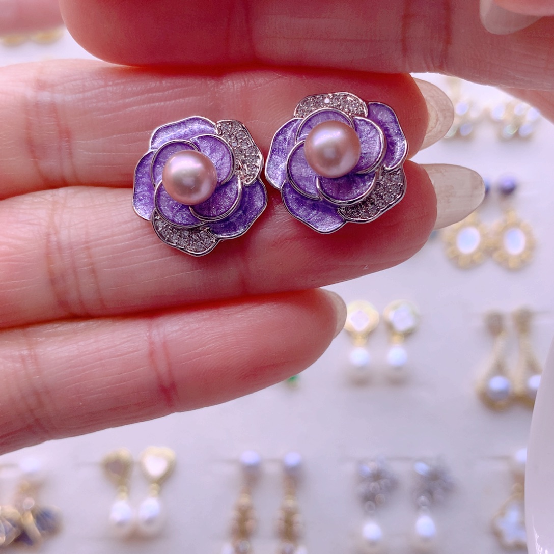 耳饰淡水珍珠合金