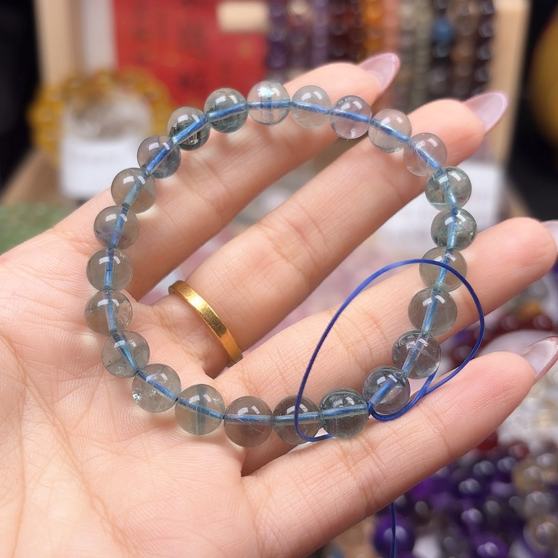 水晶手链未镶嵌蓝绿萤石8.3