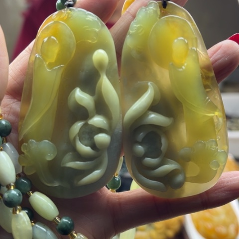 岫玉挂件未镶嵌挂件