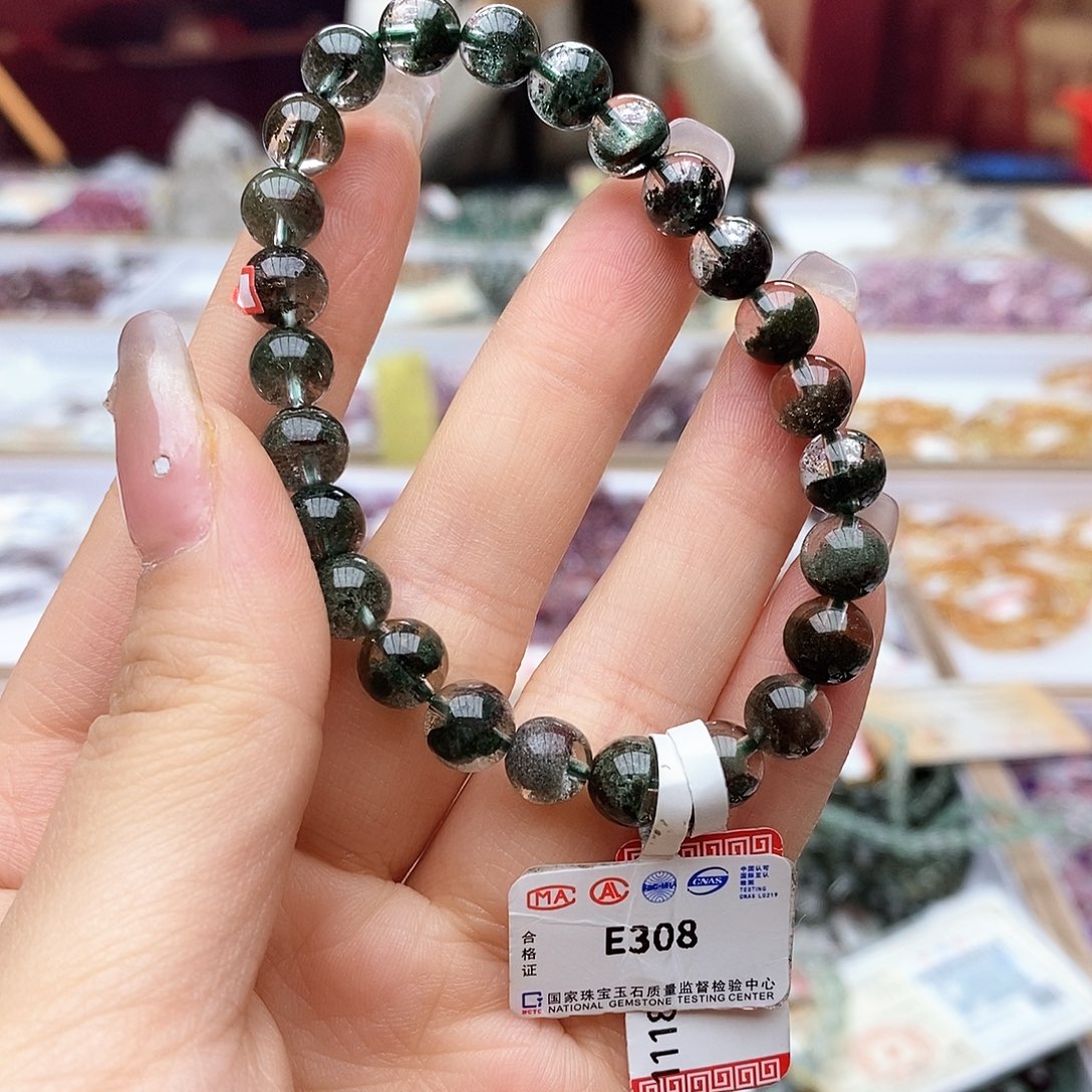 水晶手链未镶嵌E308 绿幽灵