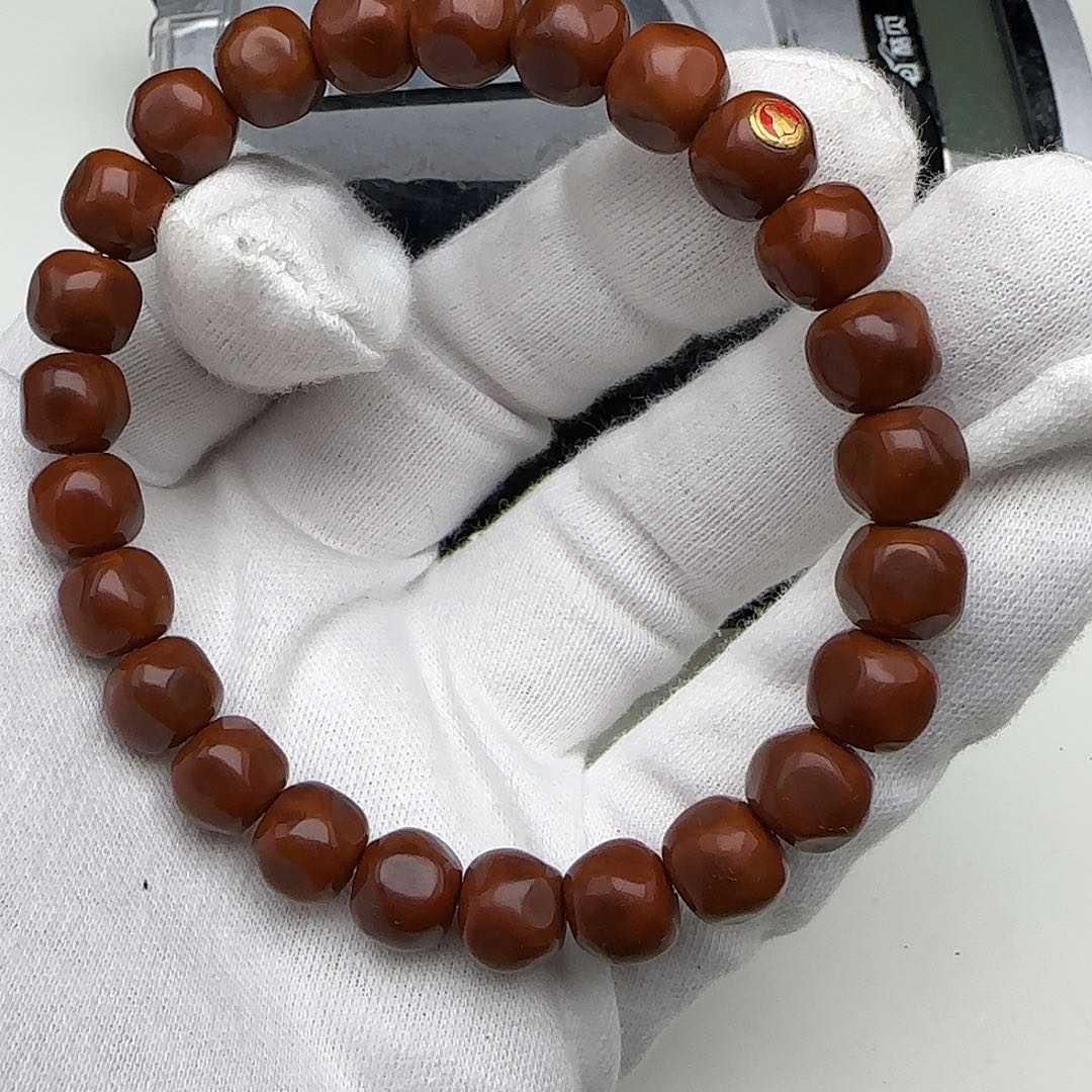 橙***鱼手串猴头核桃无相手串