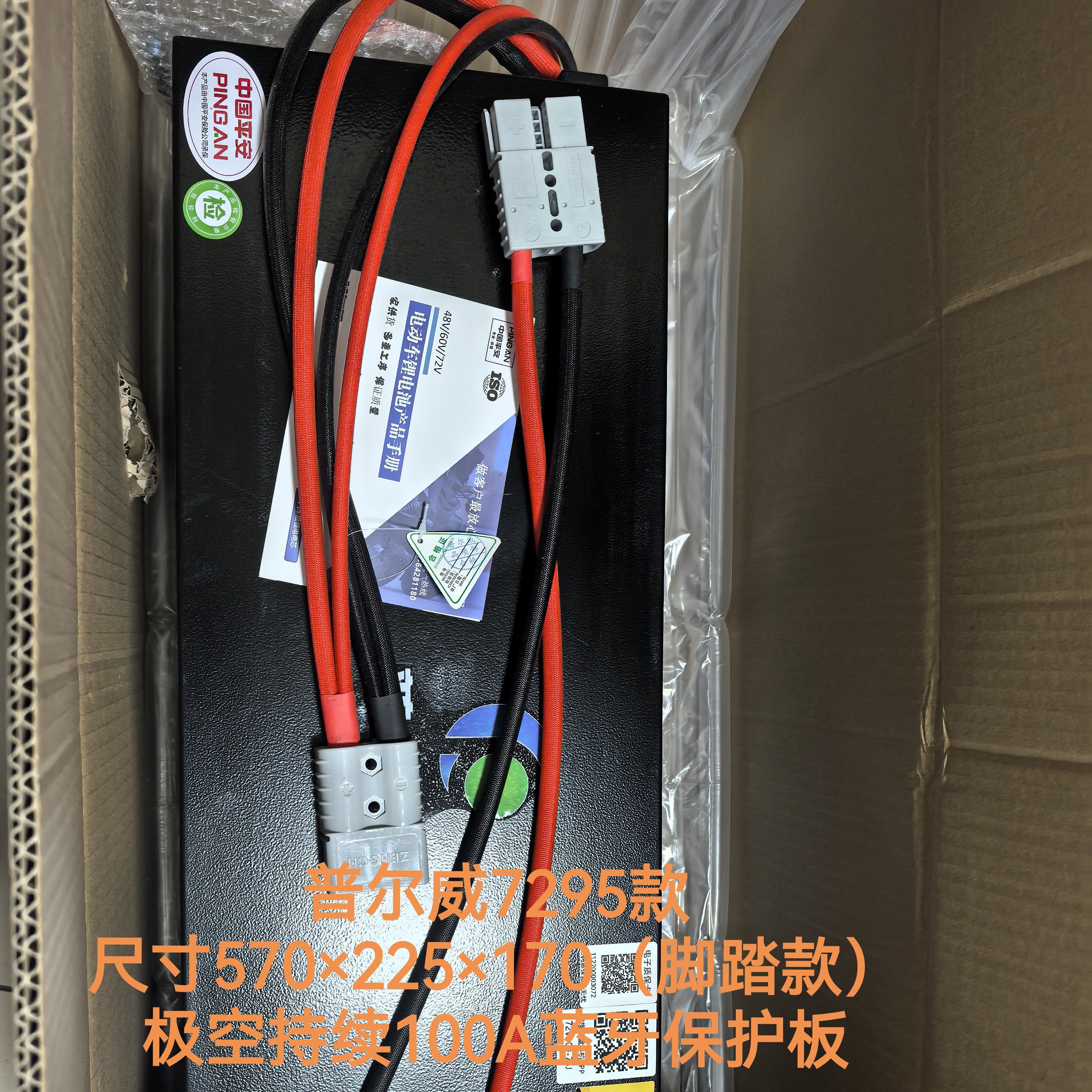 普尔威72100款长续航二三轮车九号极核专用脚踏款磷酸铁锂电池