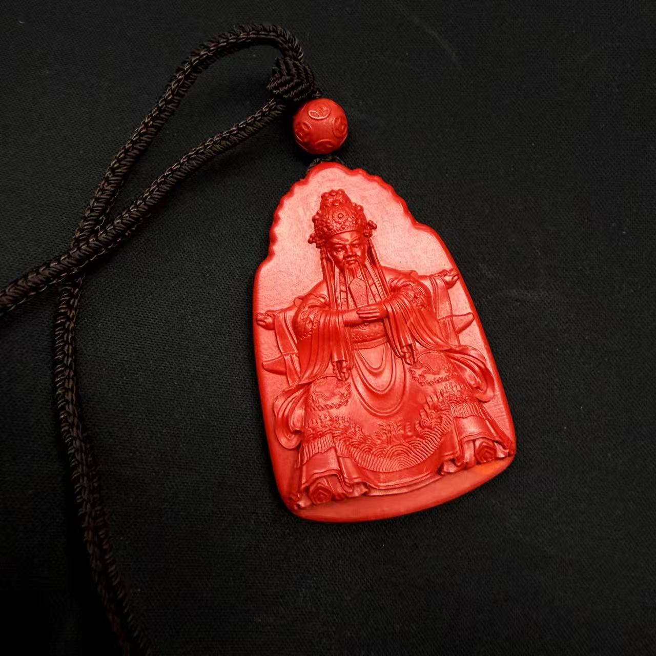 含辰砂工艺品严选精品朱砂五爷吊坠