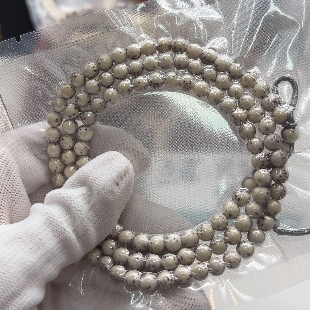 星月菩提吊坠105梵天骨瓷白大眼睛6圆108