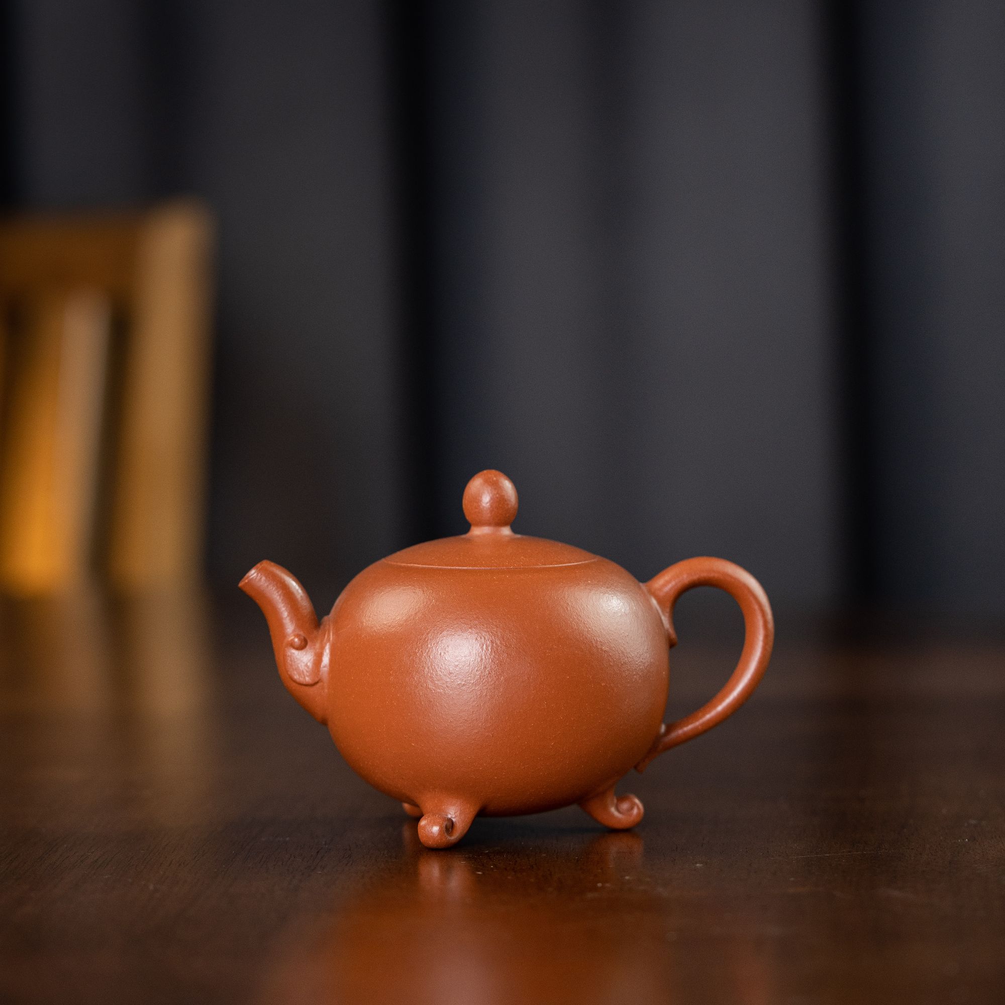 珽珽茶器 如意一粒珠 小红泥 200cc 家用紫砂壶tt1