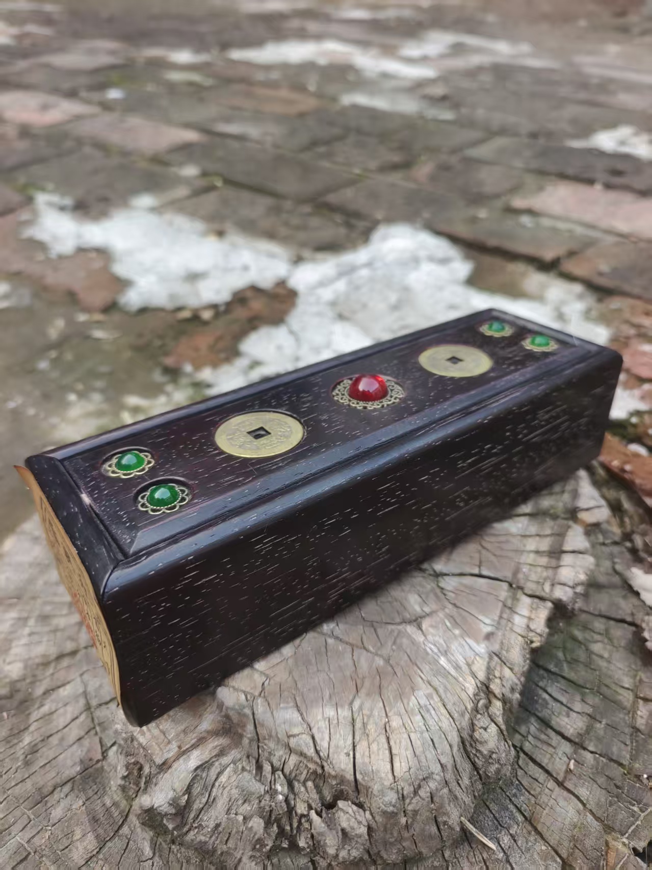 摆件精品摆件盒子 五配宝 二铜长盒子