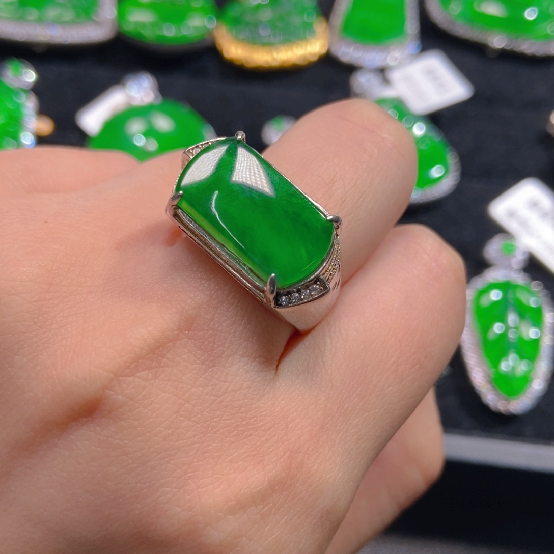 翡翠吊坠(不含链)银S925镶嵌