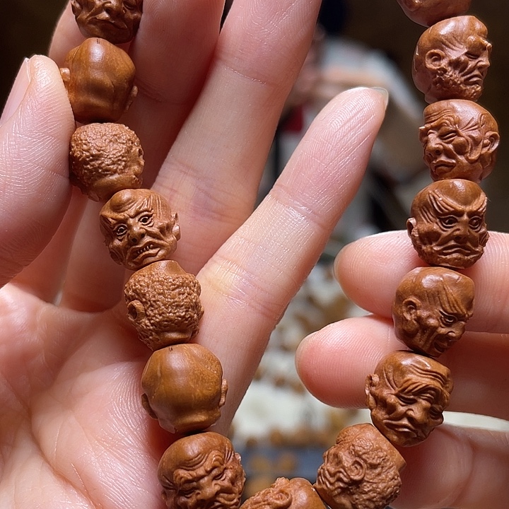 橄榄核手串/手链龙纹桃核 十八罗汉