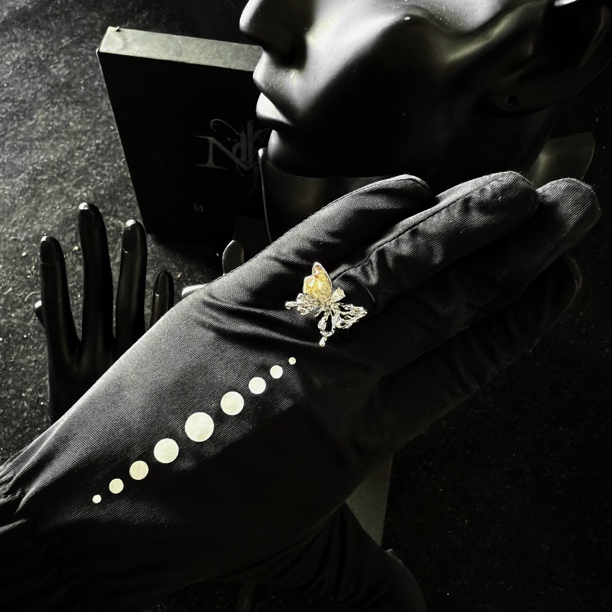 合金戒指 MKY精致大蝴蝶开口戒指轻奢可调节开口戒指戒小众饰品