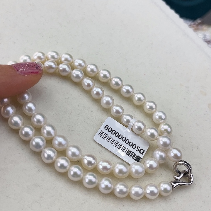 淡水珍珠颈饰银S925镶嵌➕6.7极光炫彩澳绿