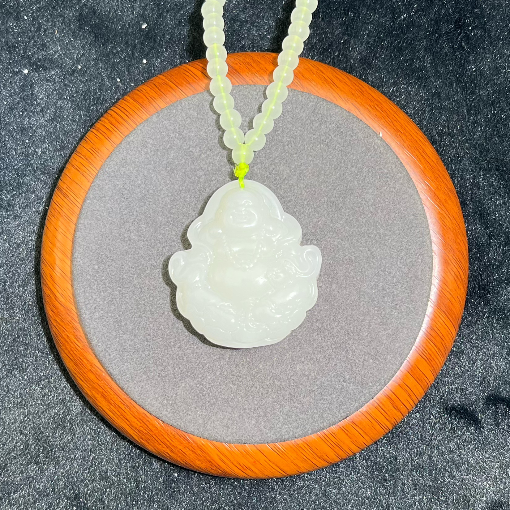 一级白笑口常开佛公挂件