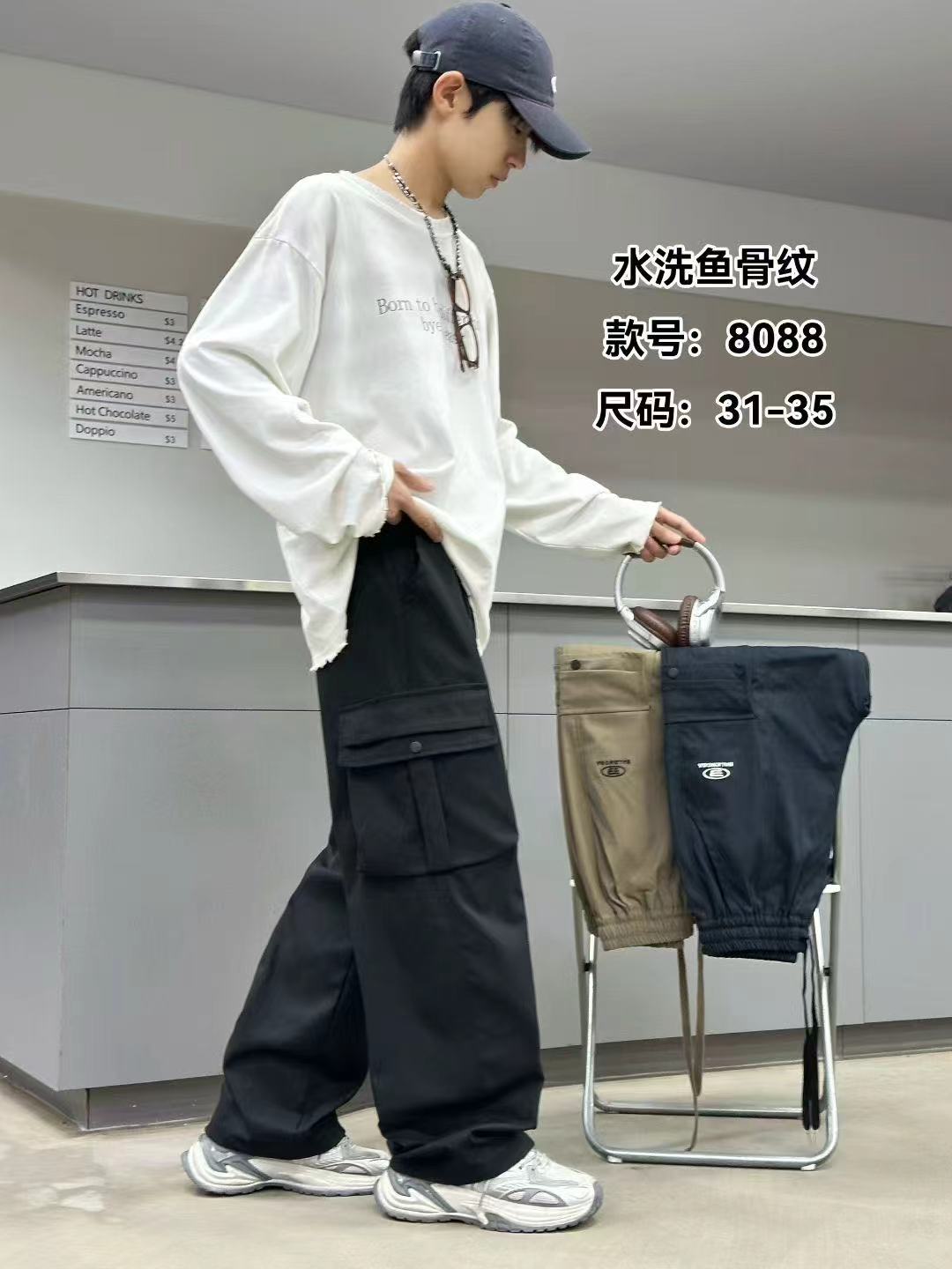 2025秋款新款中大童休闲工装裤