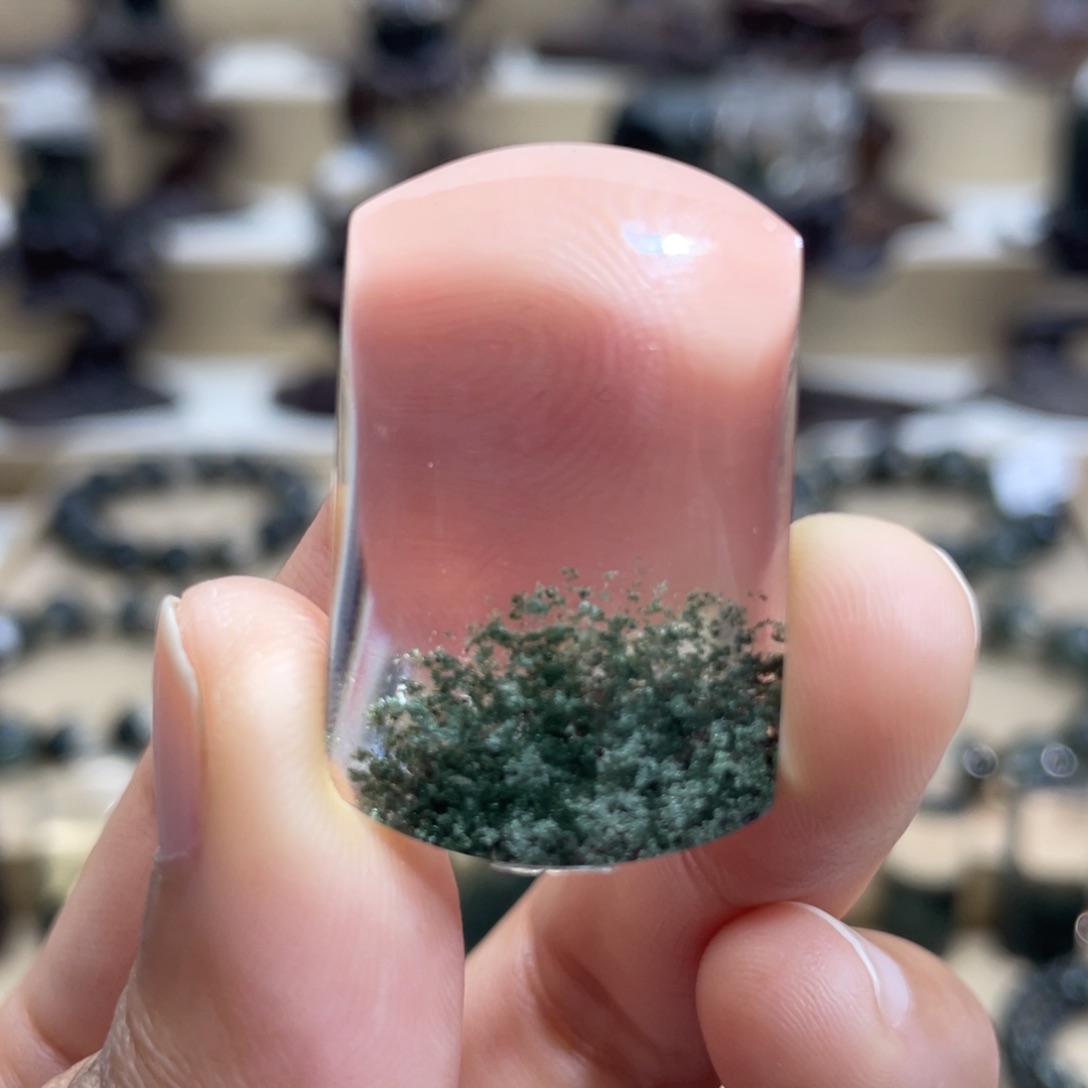 水晶颈饰未镶嵌绿幽灵吊坠