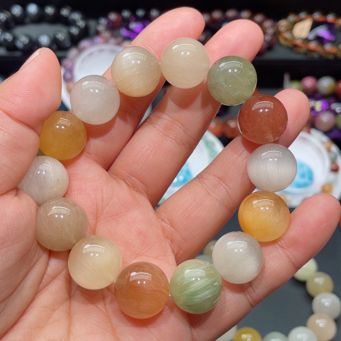 水晶手链未镶嵌兔毛手链