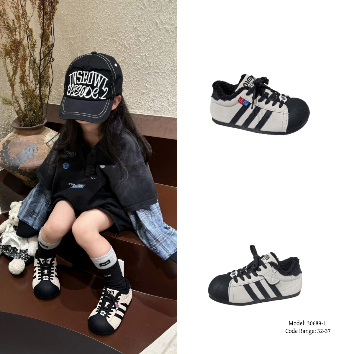 174号2025新款冬季儿童休闲鞋二棉