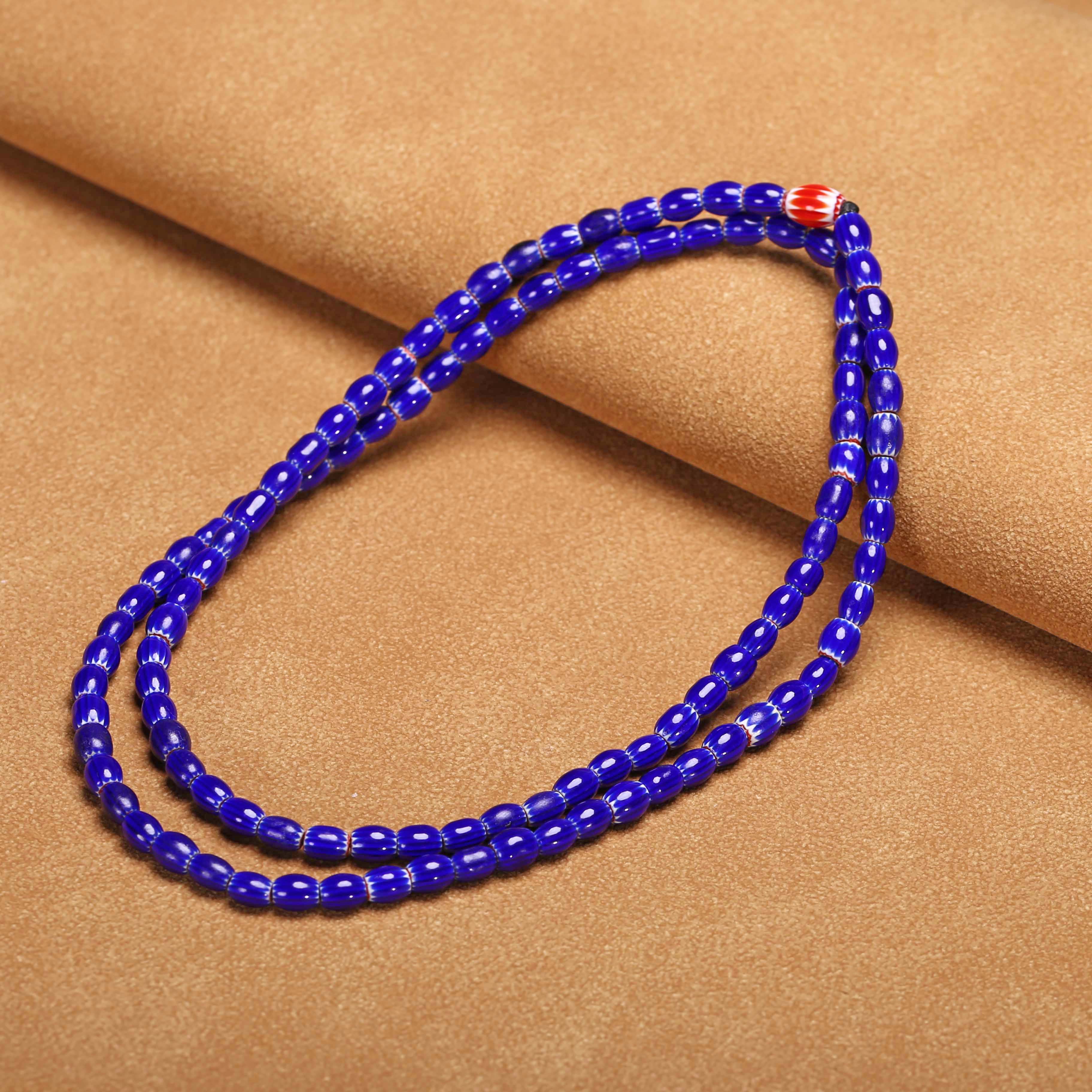 清代 蓝琉璃项链JOY25010310【济文阁】