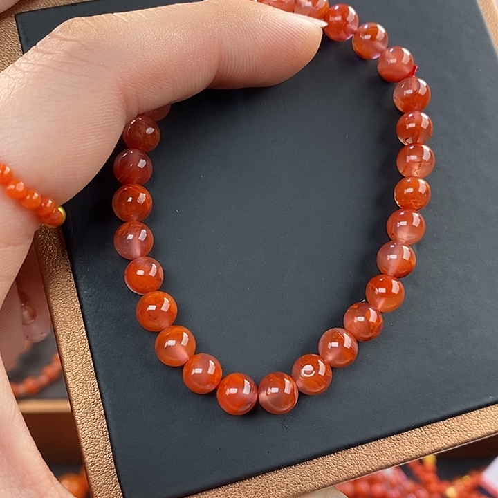 南红玛瑙未镶嵌手链