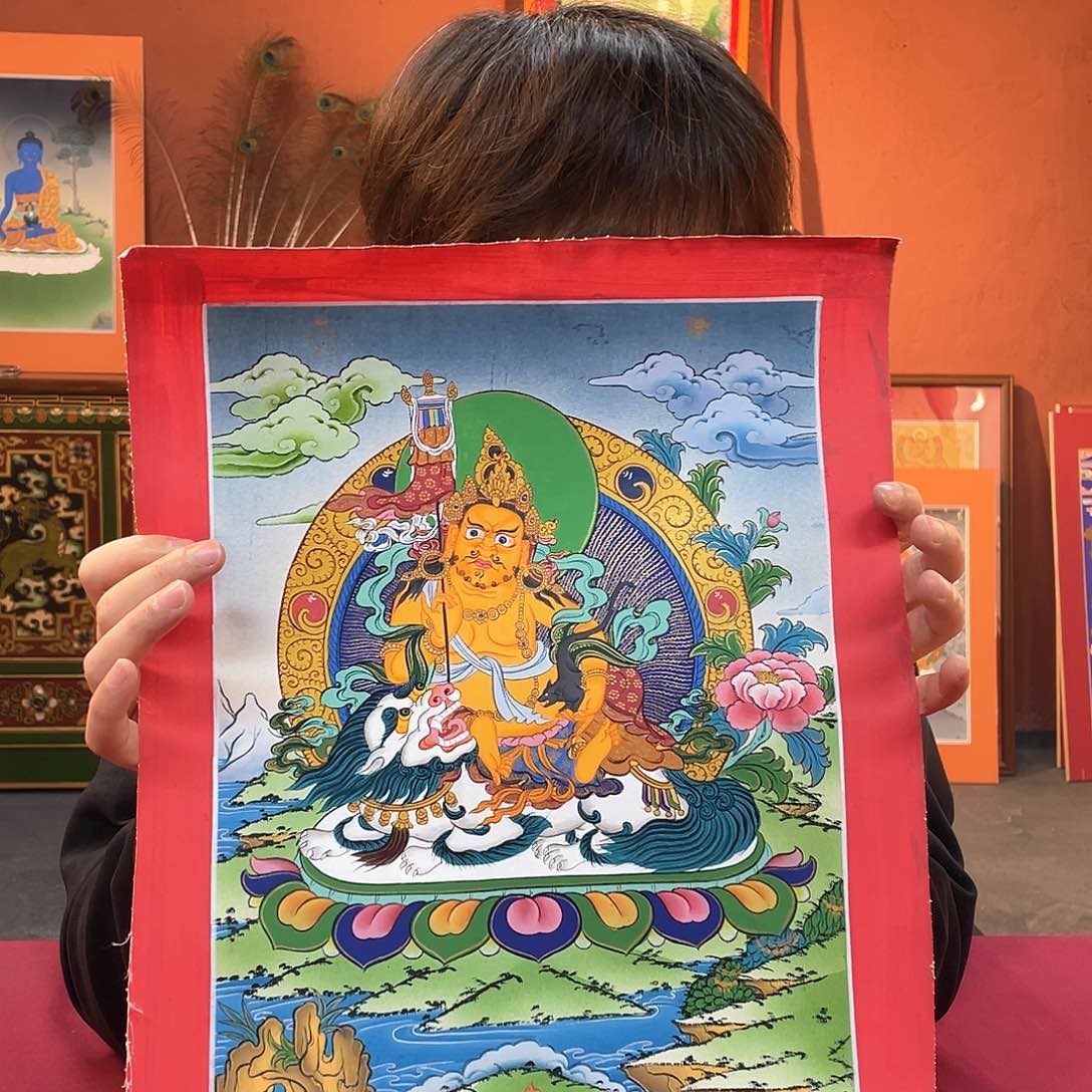 装裱画25×35财宝天纯手绘