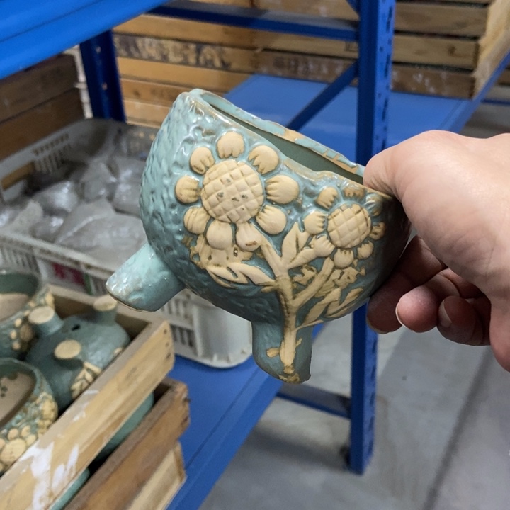 陶瓷花盆单场满9.9发10.5*8.5*8.5