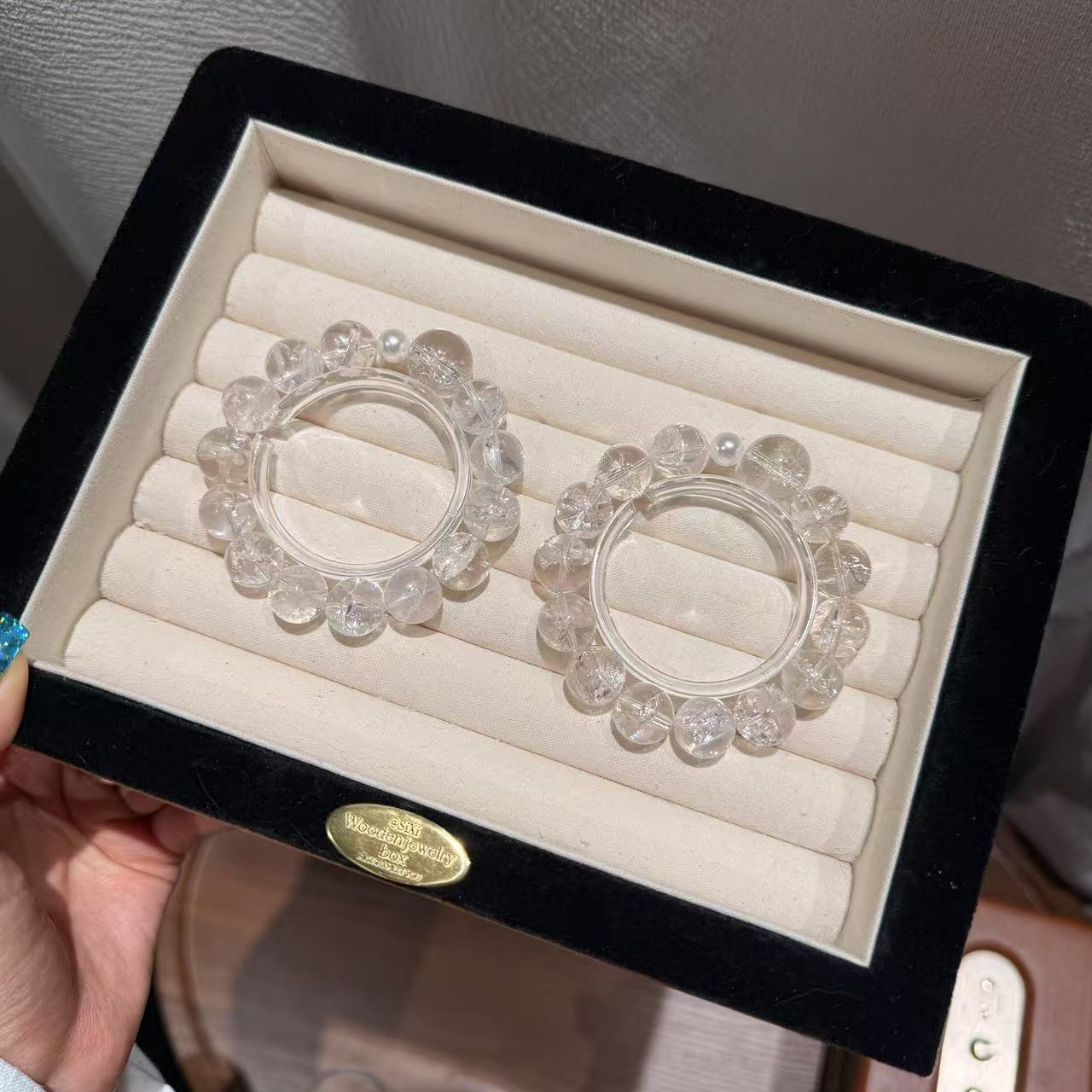 冰川粉阿塞喜马拉雅白水晶手串手链 颜色微差多样性发其一ZW306