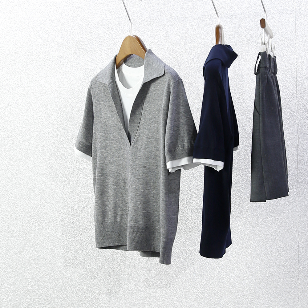 市井烟火 32羊毛 假两件针织衫