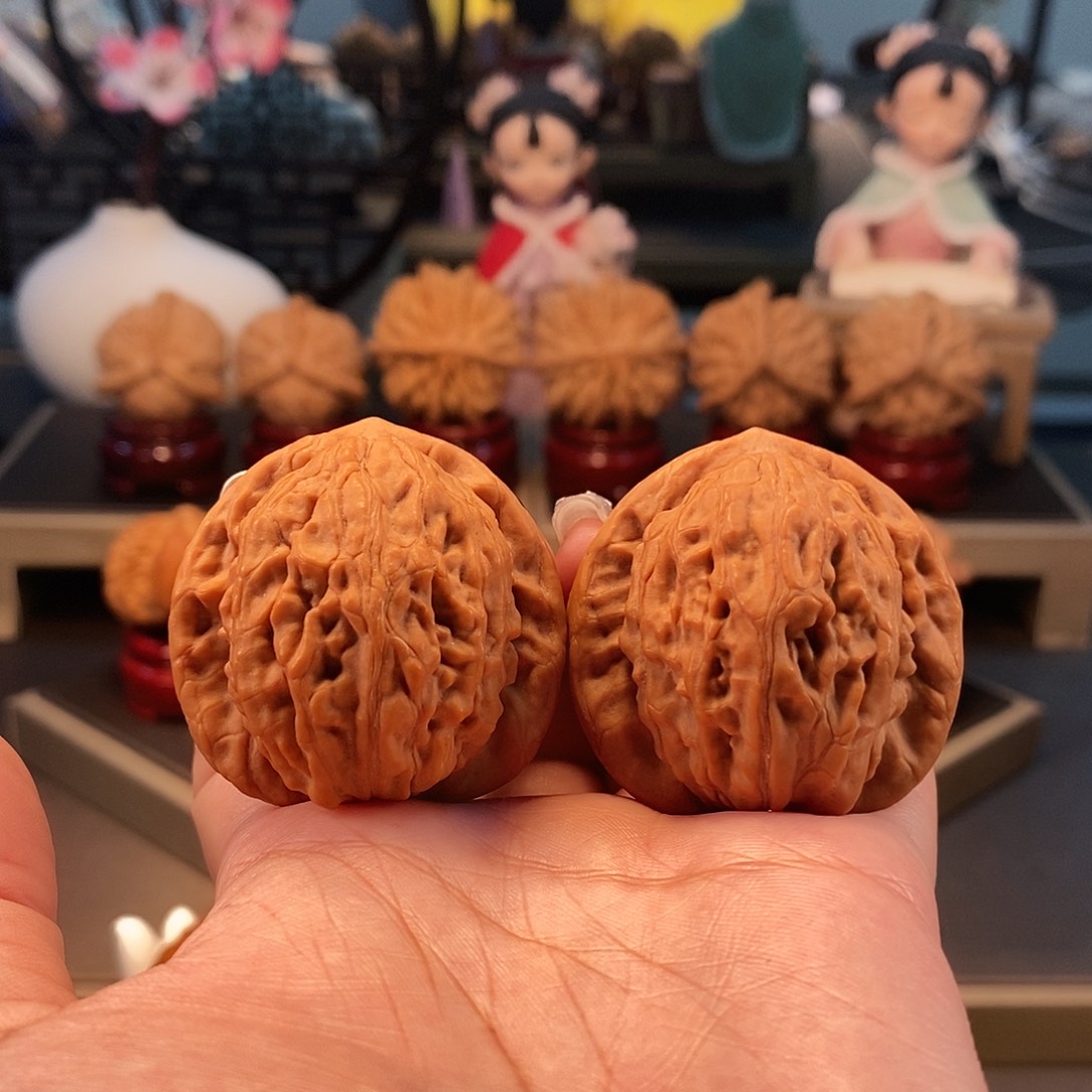 把件文玩核桃41全家福大红袍