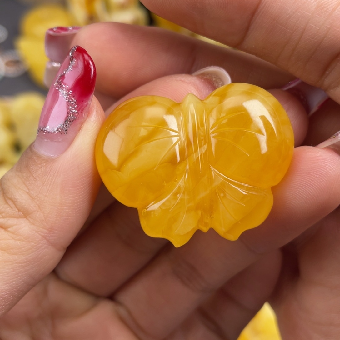 琥珀裸石未镶嵌蜜蜡