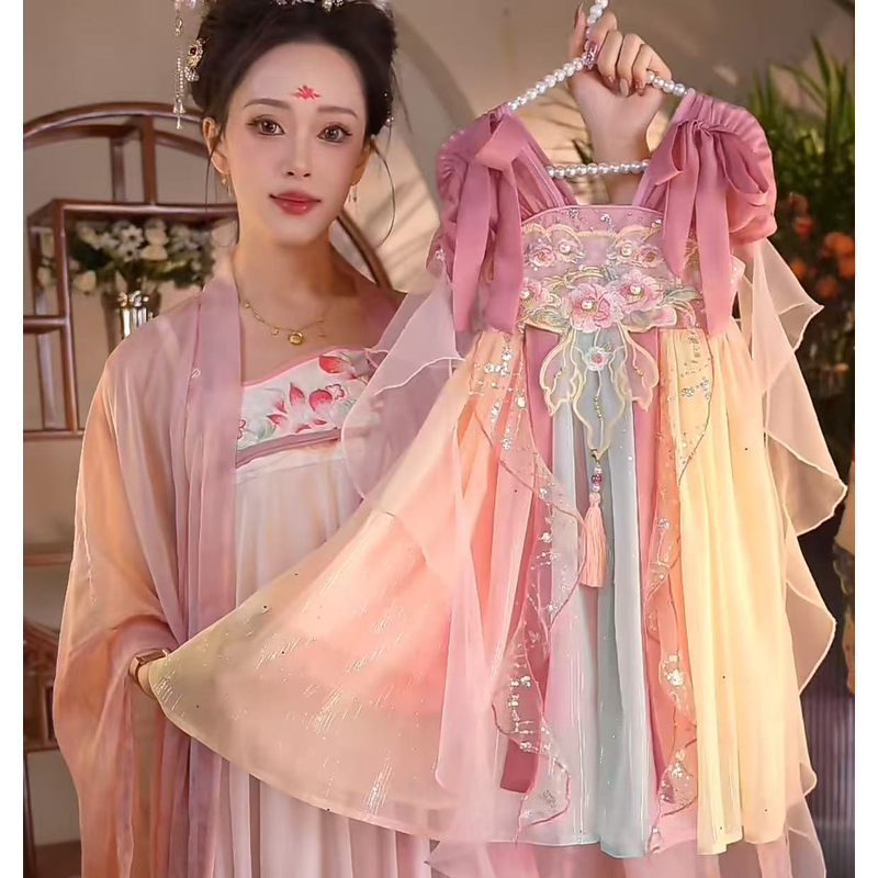 W【美人胭】一2025新款女童国风仙气中国风夏季汉服HFQ2582