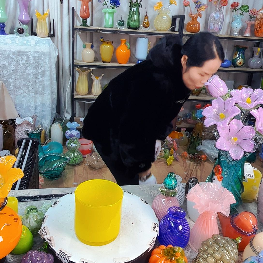 笔筒家悦美居琉璃摆件