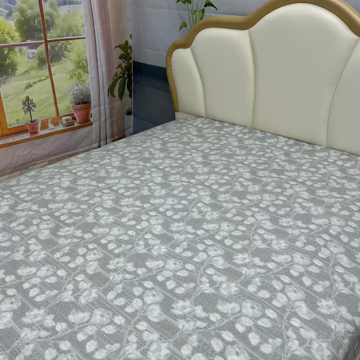 原麻云感纱AB款，四件套，（木槿）亲肤柔软舒适，四季通用，(4)