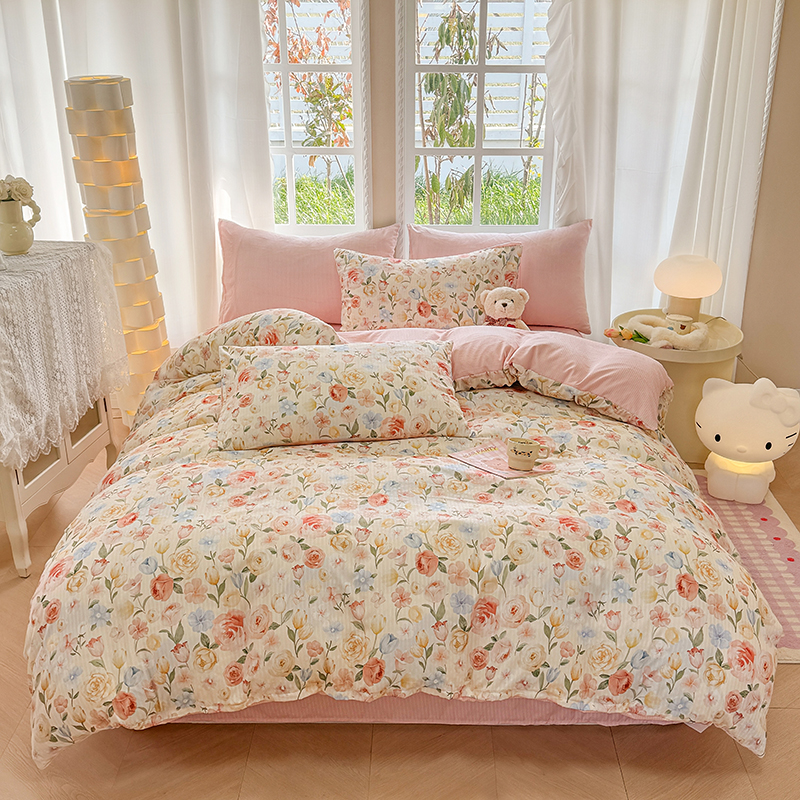 欢寐家纺  A类提花软糯亲肤四件套四季可用