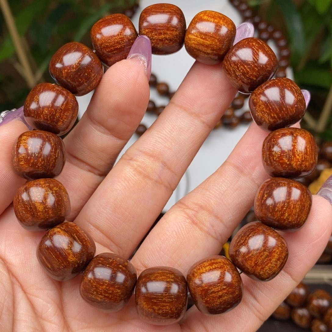 贡木手串/手链贡木1314红冰果冻洒金