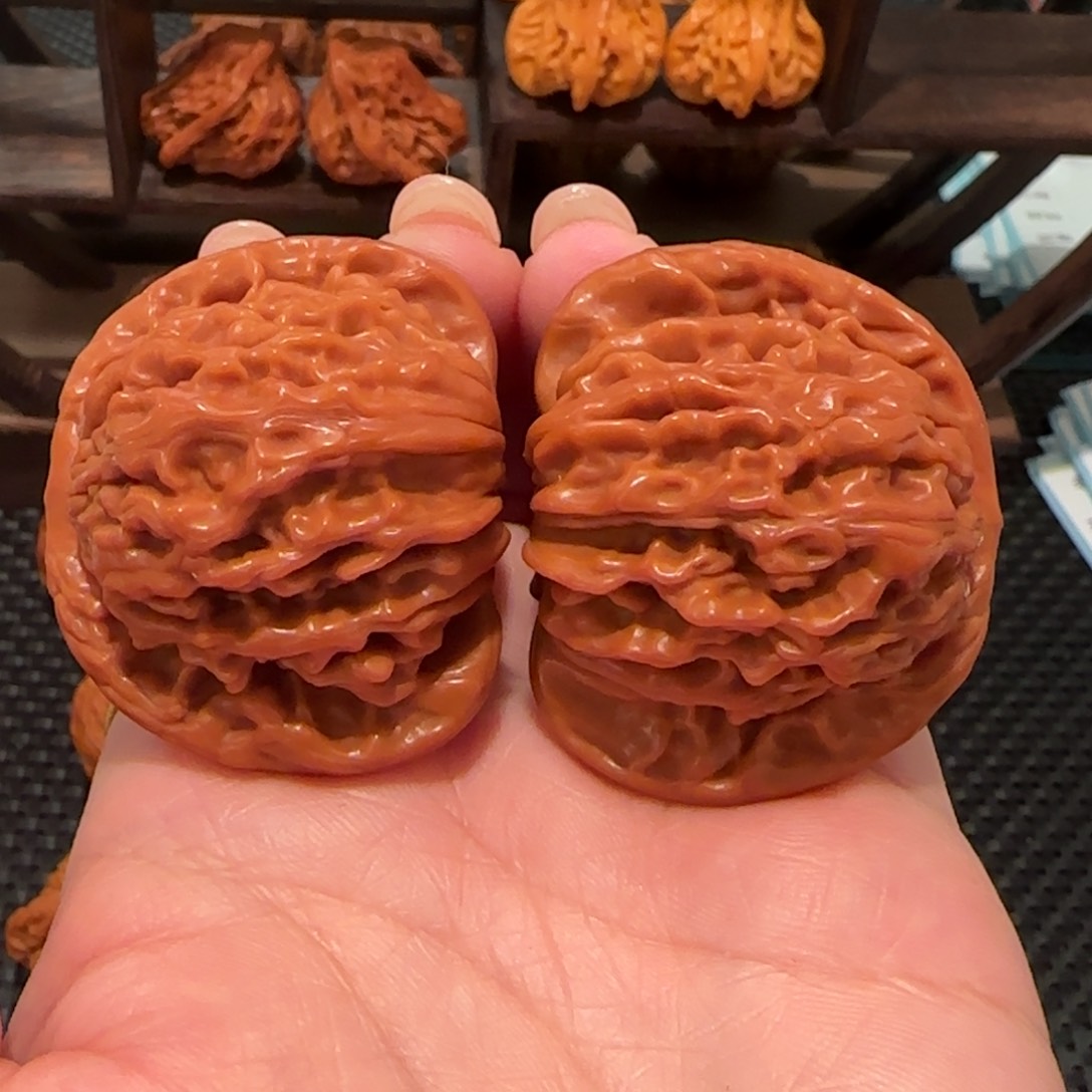 桃核把件四座楼44精品1425