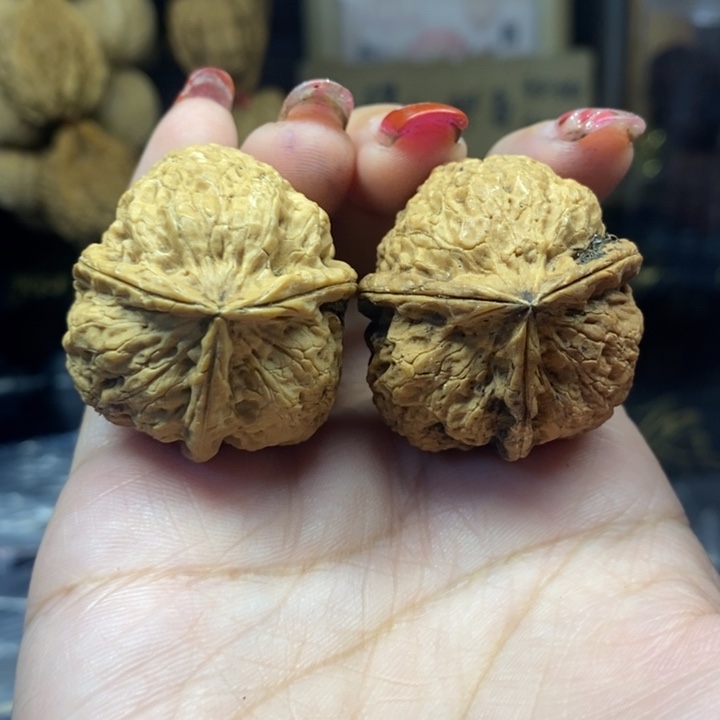 吊坠文玩核桃33经典花中花三棱