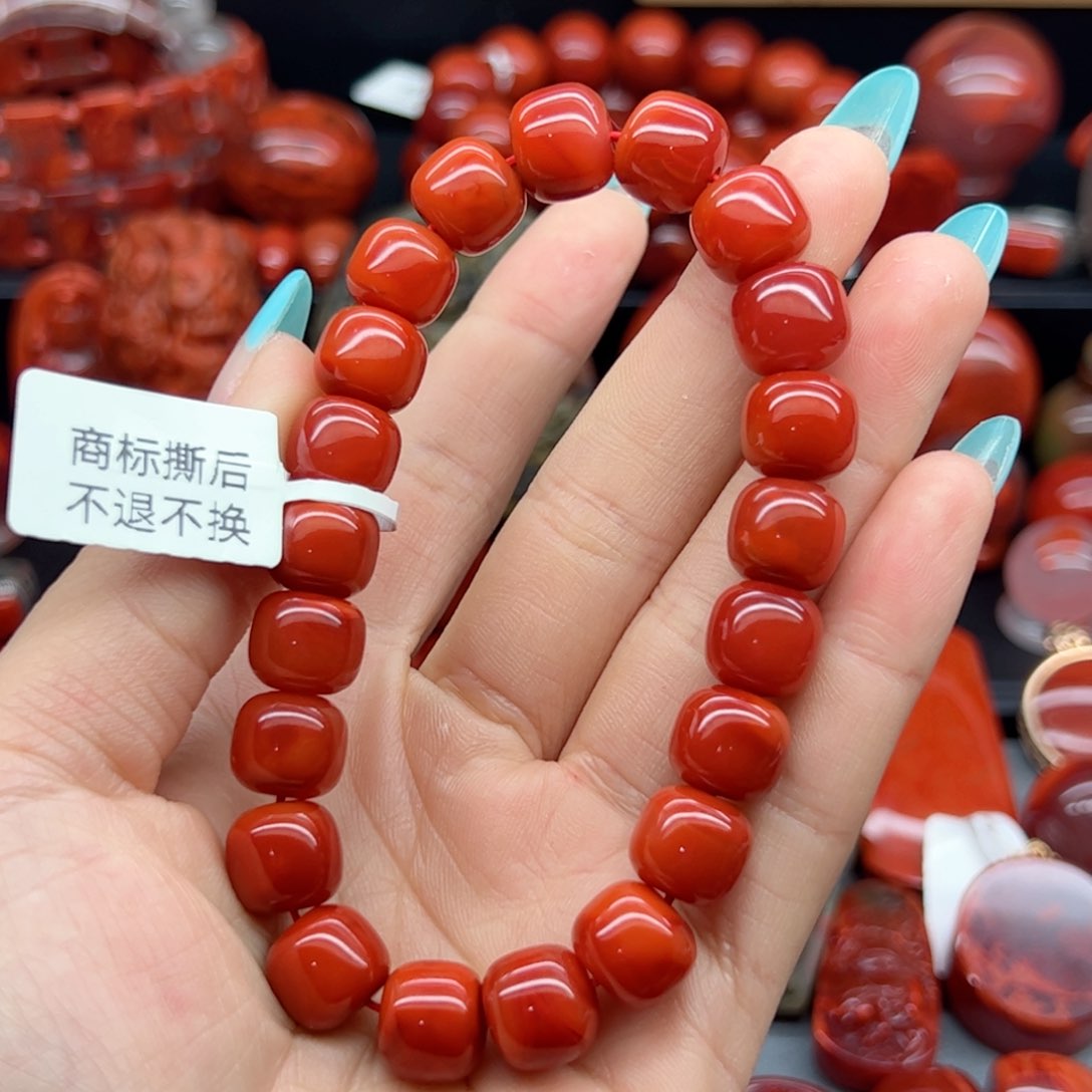 南红玛瑙配饰未镶嵌10.9mm