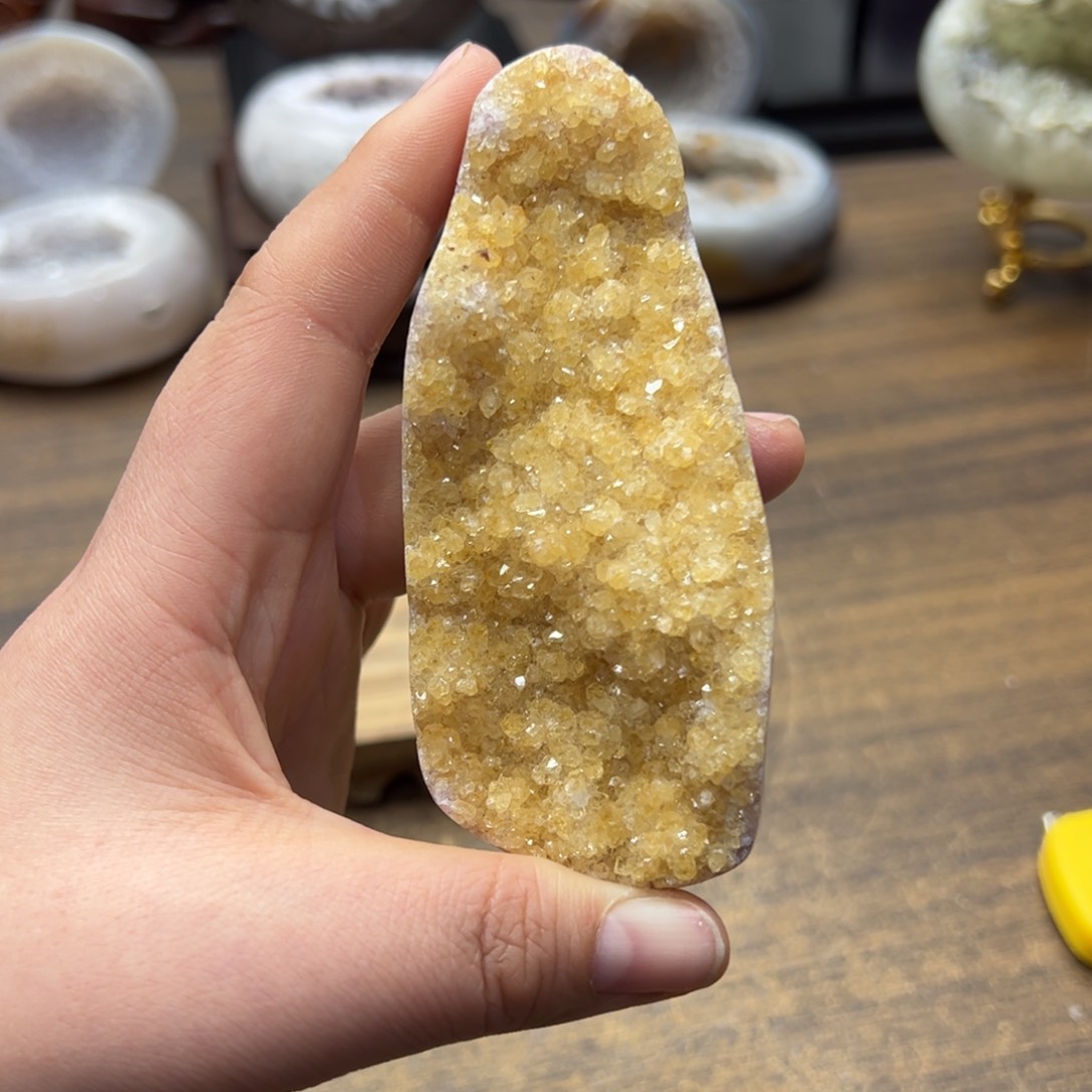 水晶水晶未镶嵌水晶摆件黄晶块66