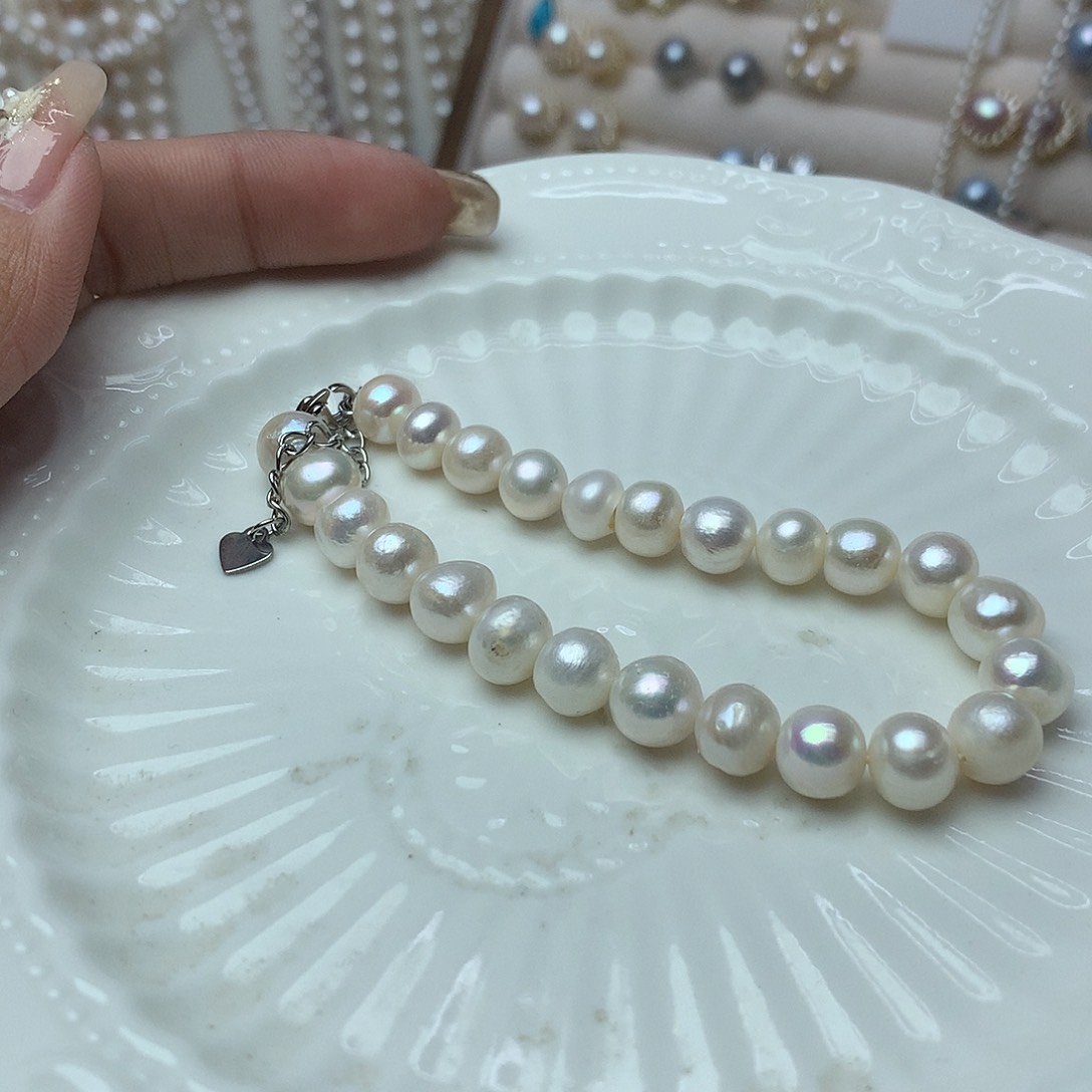 淡水珍珠8-9未镶嵌sl10手链