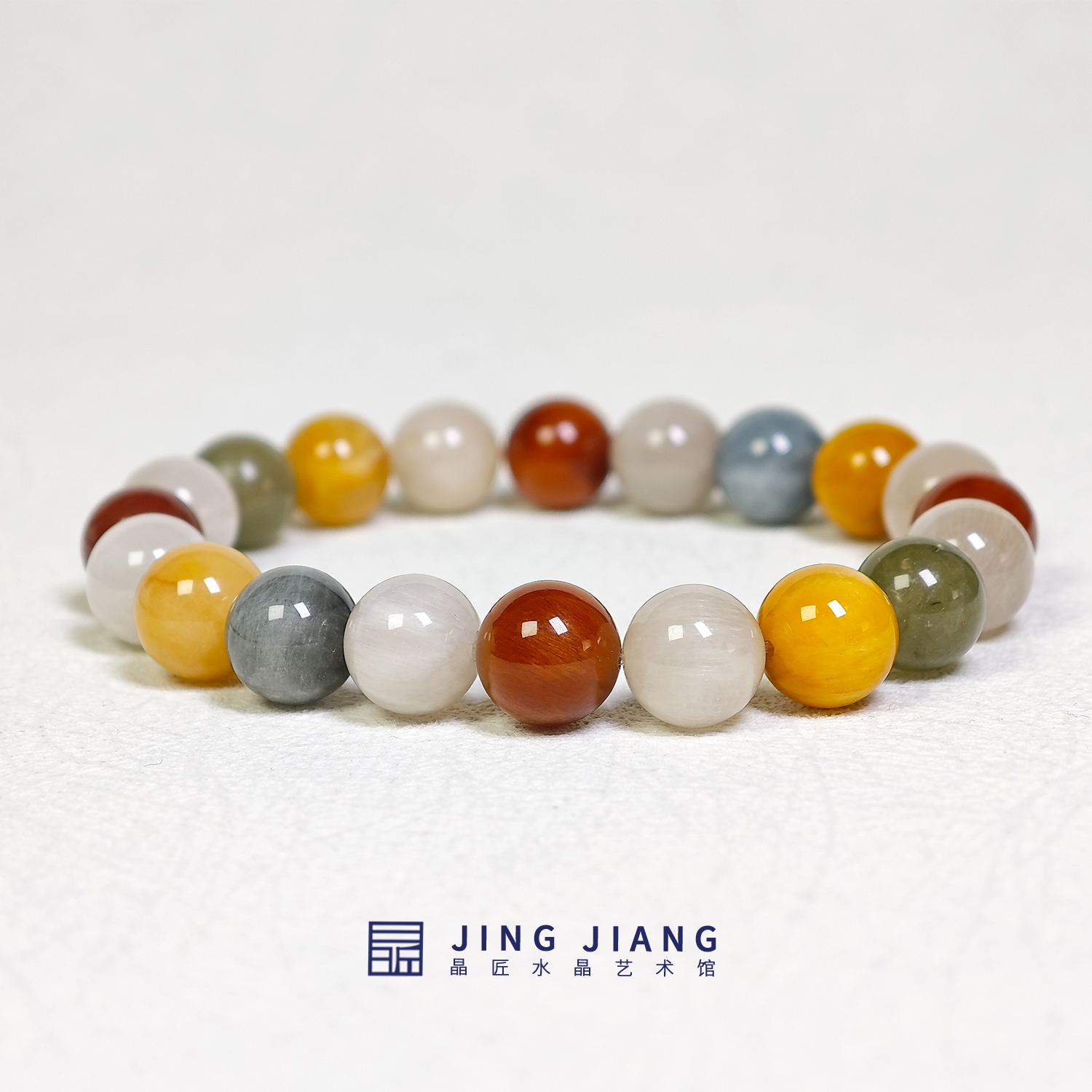 晶匠彩兔毛水晶手串10mm+ 多样性发一 礼物 