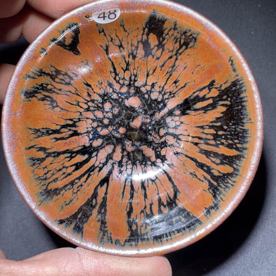 茶盏龙窑柴烧老黄甄选48