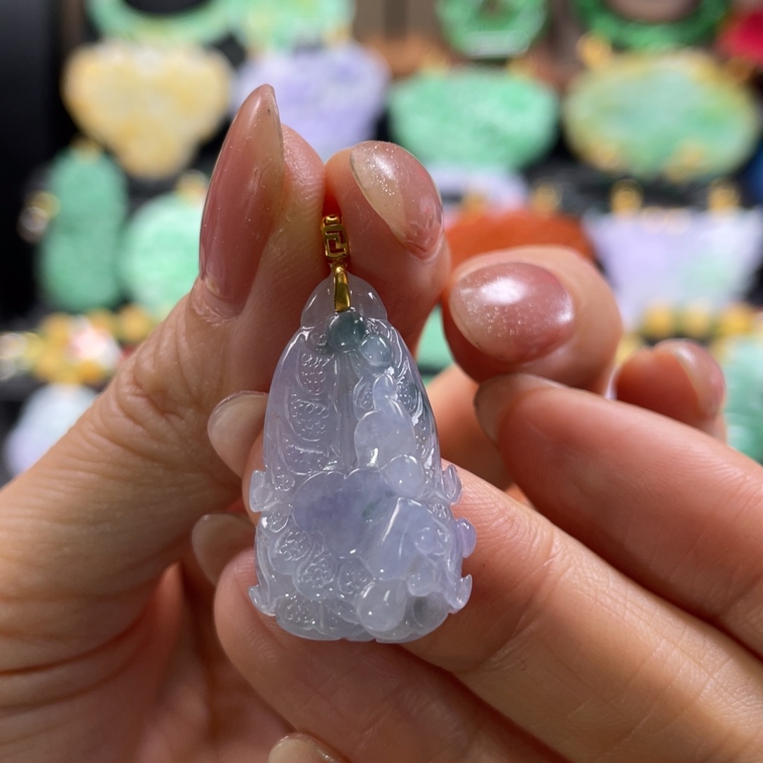 翡翠未镶嵌颈饰代编织