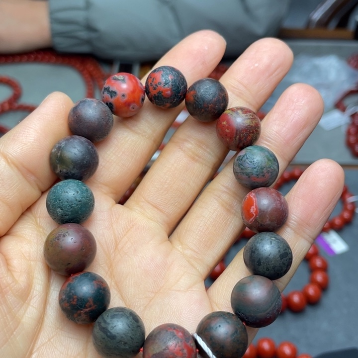 玛瑙/玉髓手串13多样性发1未镶嵌
