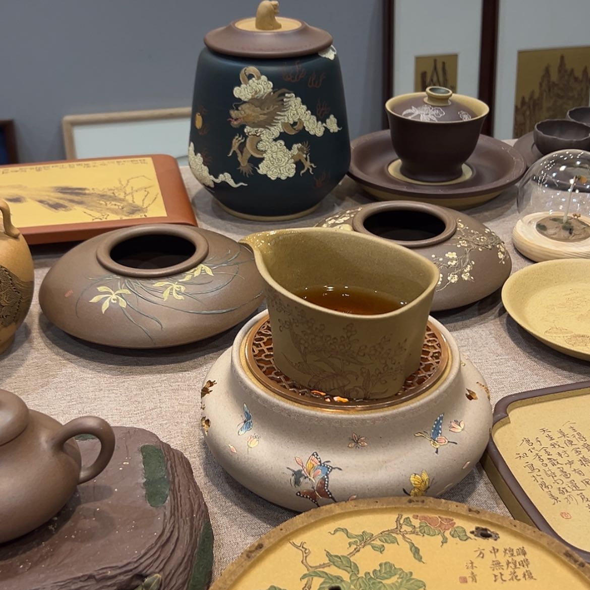 【闪购商品】紫砂茶案Z*紫砂的泥绘