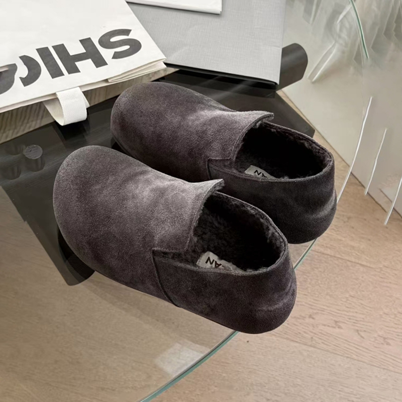 诗歌兰欧货真皮勃肯鞋女2025新款百搭一脚蹬复古厚底懒人鞋2699-7