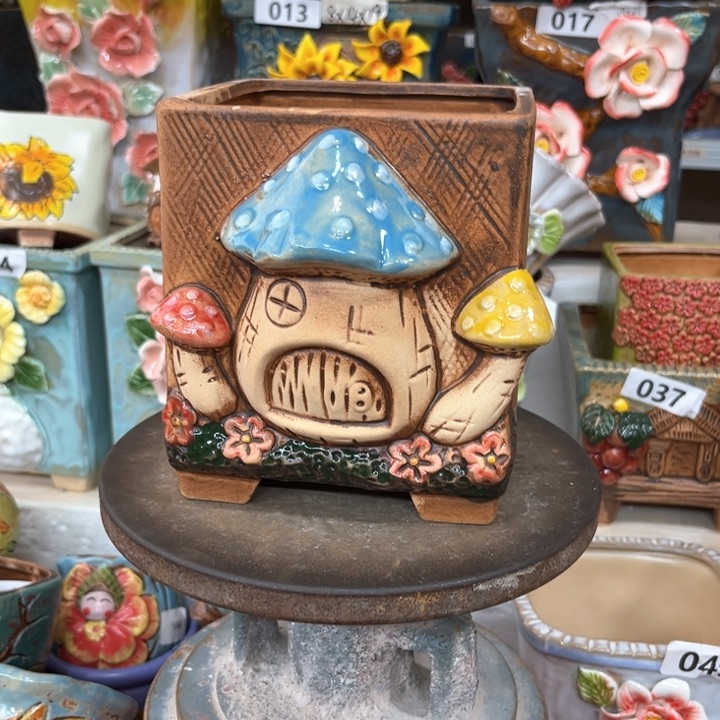 紫砂花盆粗陶材质多肉花盆