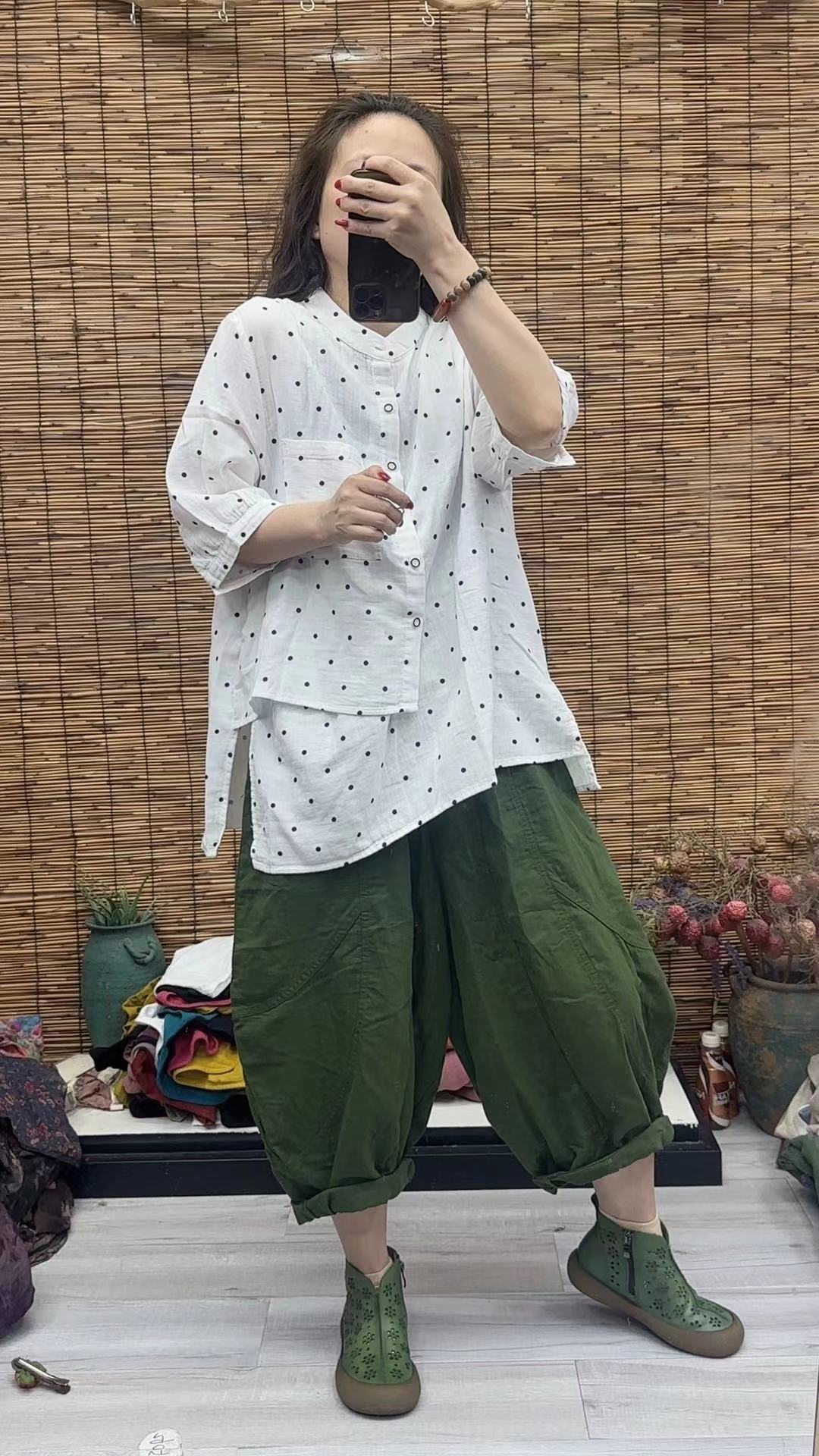 HY    不规则边双纱上衣