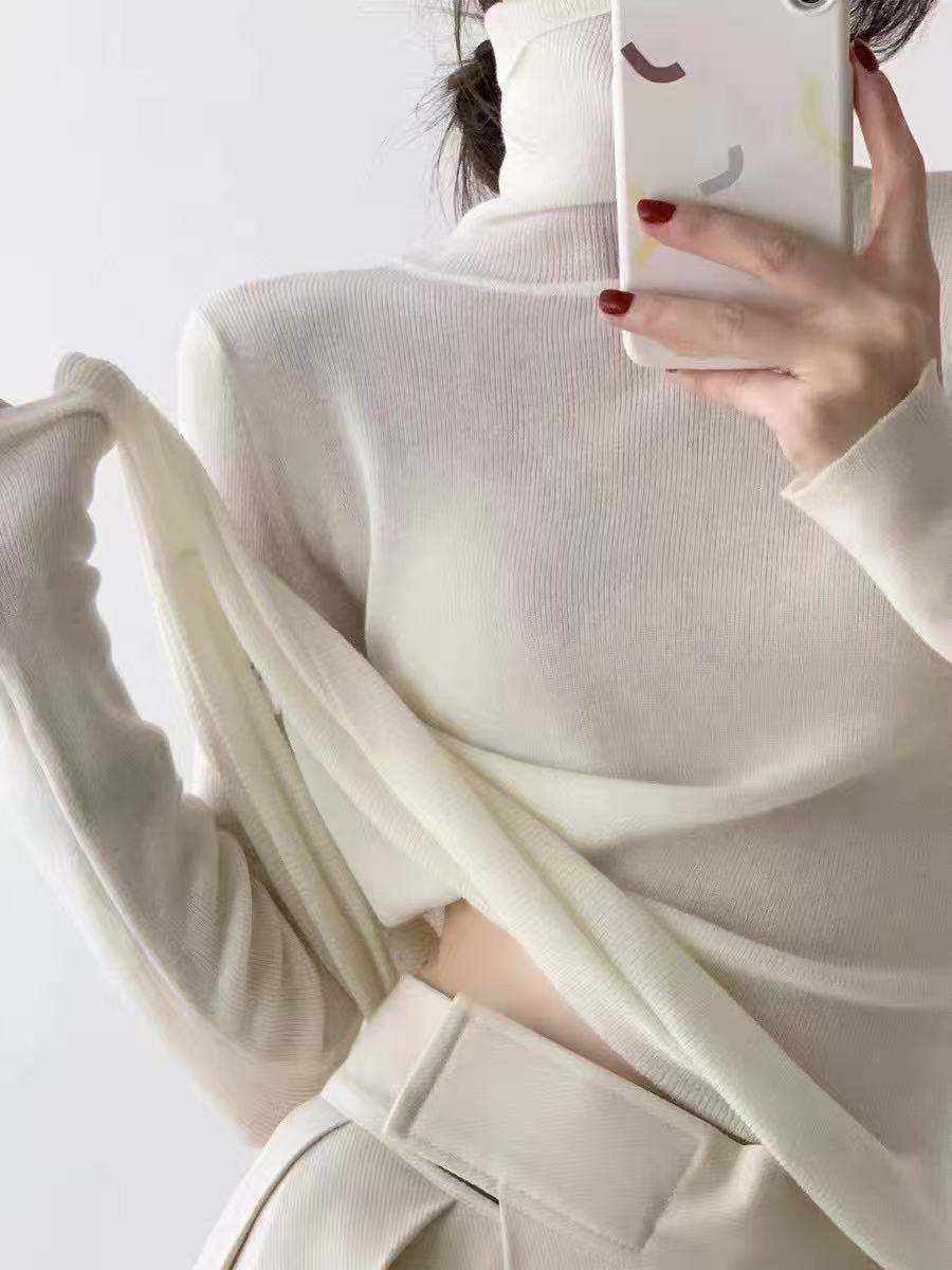 【王哥精选】高领薄款纯色常规秋冬套头款针织毛针织衫YM-083