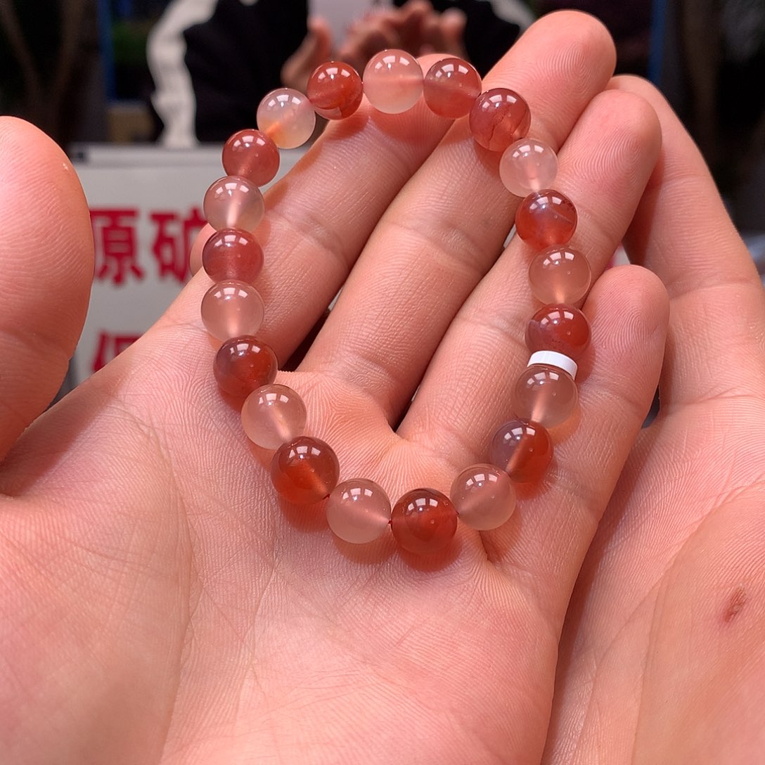 南红玛瑙冰红单圈9㎜未镶嵌241127-203