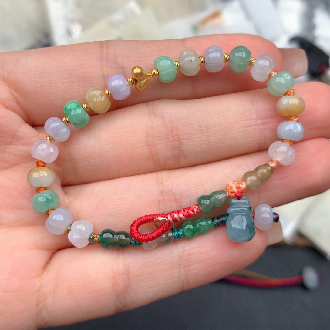 18K金镶嵌挂件翡翠一17手围