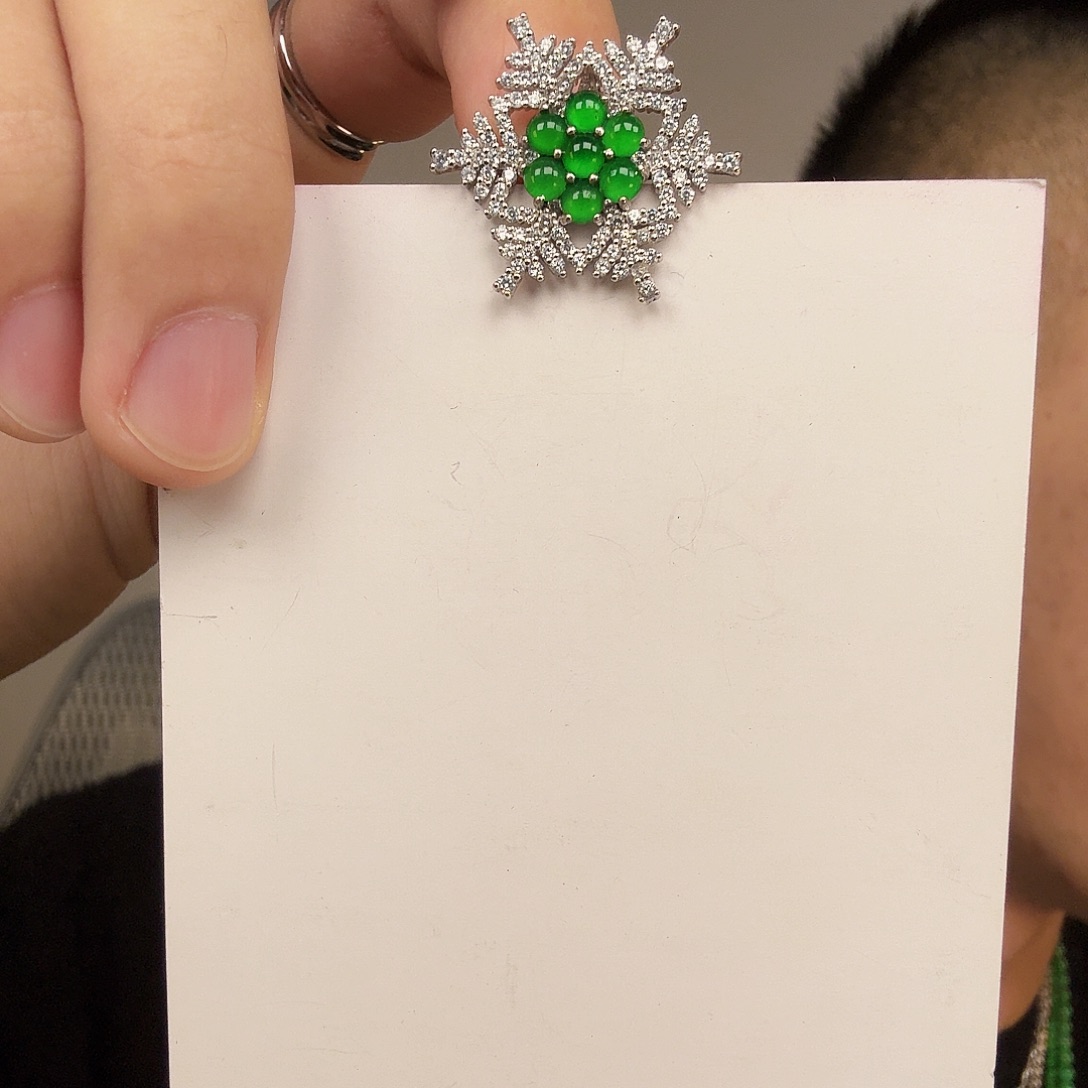 翡翠未镶嵌颈饰一件